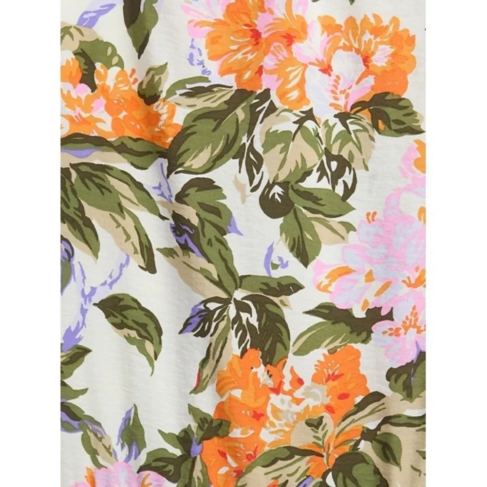 GAP Women's Size Large Tie Front Tiered Maxi Dress Floral Print MSRP $128 NWT - Picture 4 of 4